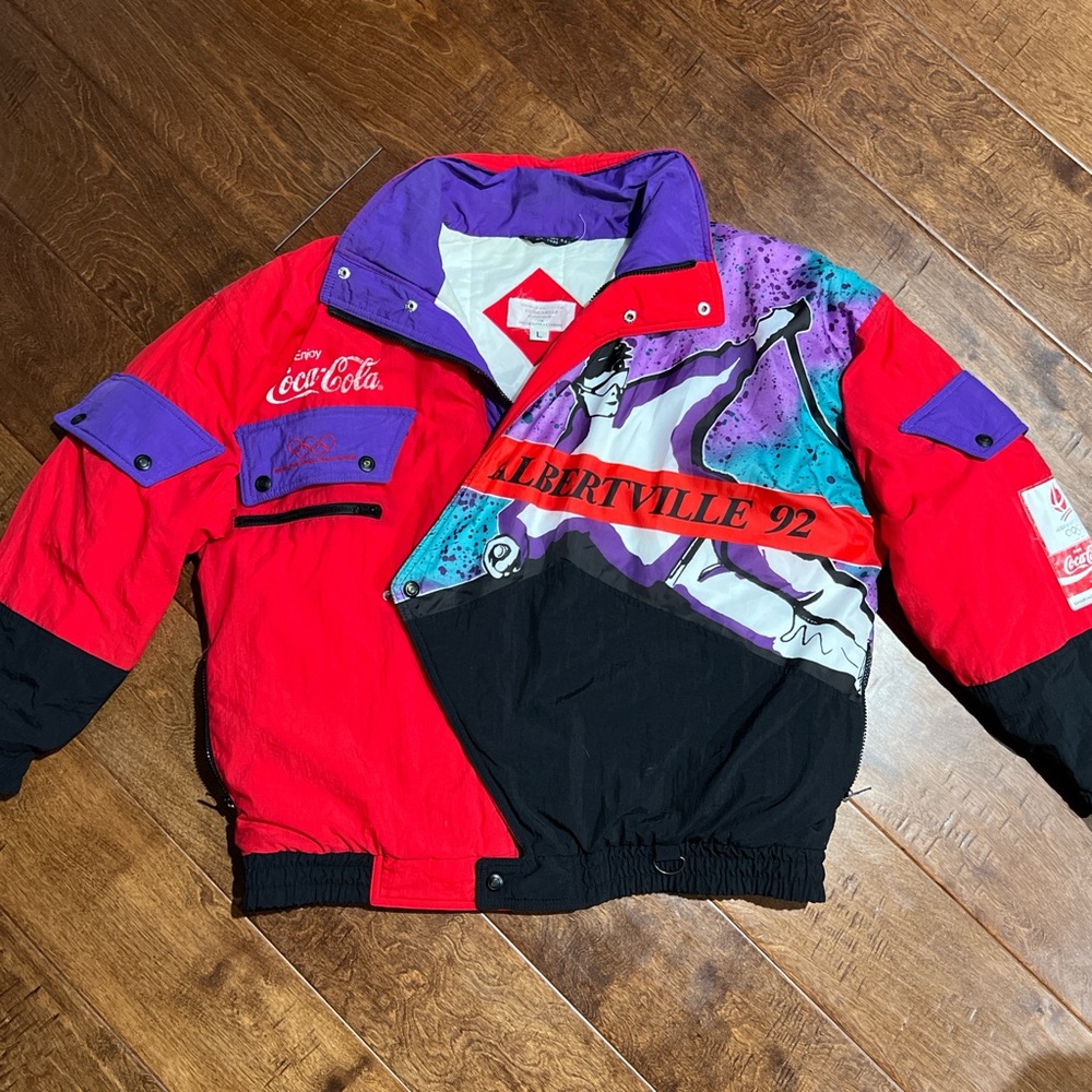 Vintage Coca Cola 1992 Winter Olympic Ski Jacket